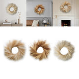 60cm Pompass Grass Wreath Bohemian Pampas Grass Wreath for Wedding Ornament Pampas Grass