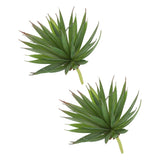 2Pcs Artificial Succulent Plants Fake Sword Plant 7.5", Green Green Plant
