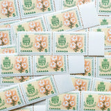 50 Quebec Wildflower Postage Stamps, Garden Lily Montreal Wedding Calligraphy Lily