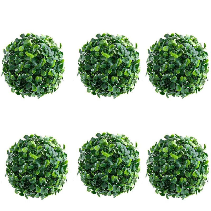 6 Pcs 4 Inch Round Topiary Ball Articial Boxwood Ball Topiary Plants for Home Green Plant