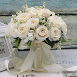 Bride Artificial Rose Bouquet Bridesmaid Ornament For Bridal Wedding Decoration Bouquet