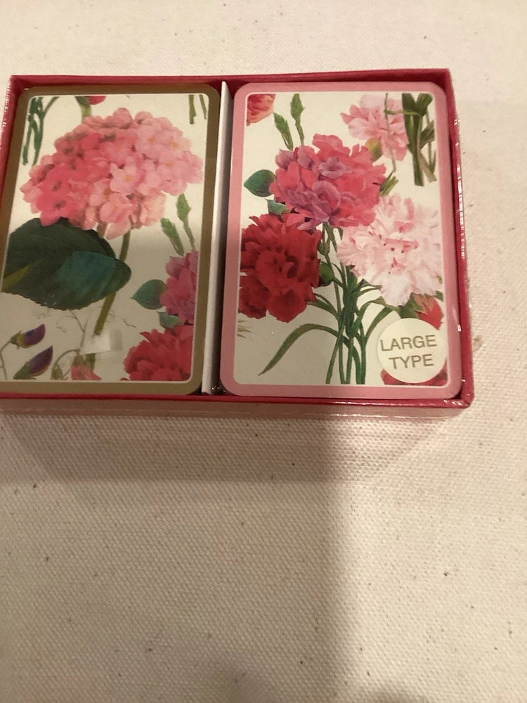 Caspari ÒFlowers On SilkÓHydrangeas Large Print Playing Cards New Sealed Hydrangea