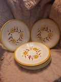 Intage 1962 - 68 fiesta Ware Yellow Carnation  6 Dinner Plates Carnation