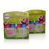 2pk Febreze Plug MORNING SPRING SHOWERS Scented Oil Refills Lily