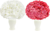 104 PCS Silk Hydrangea Flower Heads with Stems for Home Decor Hydrangea