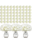 Auihiay 304 PCS Hydrangea Artificial Flowers, Silk Artificial Flowers Heads with Hydrangea