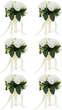 Set of 6 Elegant White Bridesmaid Bouquets for Weddings & Anniversaries Bouquet