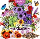 200,000+ Wildflower Seeds Bulk (4oz) Ð 16 Varieties Perennial & Annual Mix, Non- Garden Plants