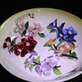 Silk Thread Velvet Flower Brooch Peach Blossom Peony Flower Brooch Peony