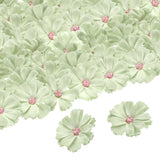 50pcs Artificial Daisies Flower Heads,1.8" Silk Fake Daisies Heads, Light Green Daisies