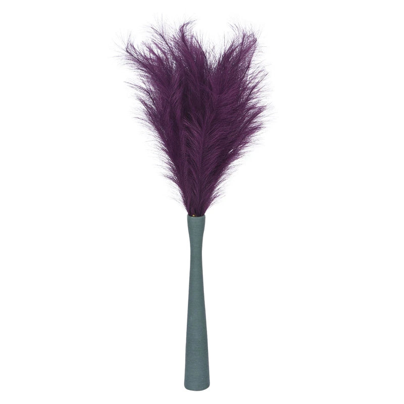 6PCS Faux Pampas Grass Tall, 43"/109cm Artificial Fluffy Grass Stems, Purple Pampas Grass