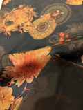 100% gambiered Silk Fabric remnant natural dyeing Quilt Craft Hair Accessary Flowering Plants