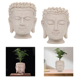 Buddha Head Flower Pot Buddhism Gift Outdoor Planter for Desk Kitchen Garden Garden Plants