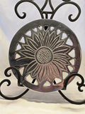 Sunflower round trivet 7.5 inches Sunflower