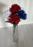 Red White And Blue Carnations Bouquet 13Ó Flowers Memorial Day, July 4th NEW Carnation