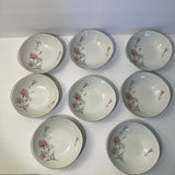 Royal Court Carnation Fine China  Japan 8 Coupe Soup Bowls 6.5Ó Beautiful Pink Carnation