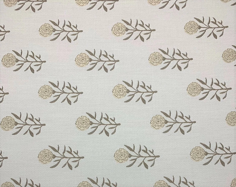 BALLARD DESIGNS FLORAL TAUPE SUNBRELLA FURNITURE FABRIC 1 YARD 54"W Flowering Plants