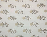 BALLARD DESIGNS FLORAL TAUPE SUNBRELLA FURNITURE FABRIC 1 YARD 54"W Flowering Plants