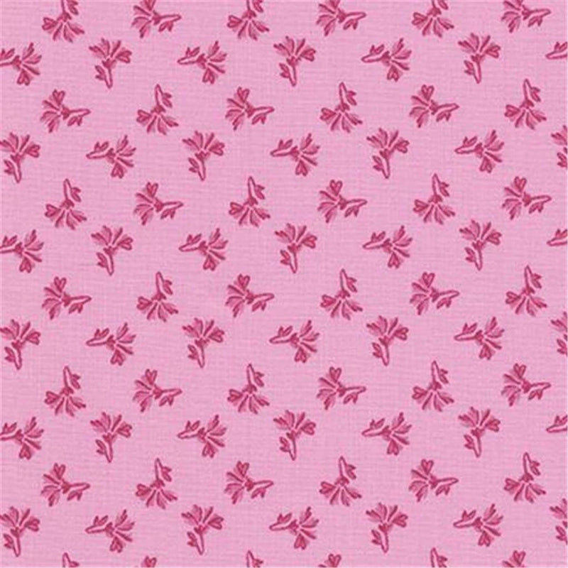 Kaufman Flowerhouse Pretty Sweet Shabby Pink Tone Tonal Floral Flower Fabric Flowering Plants