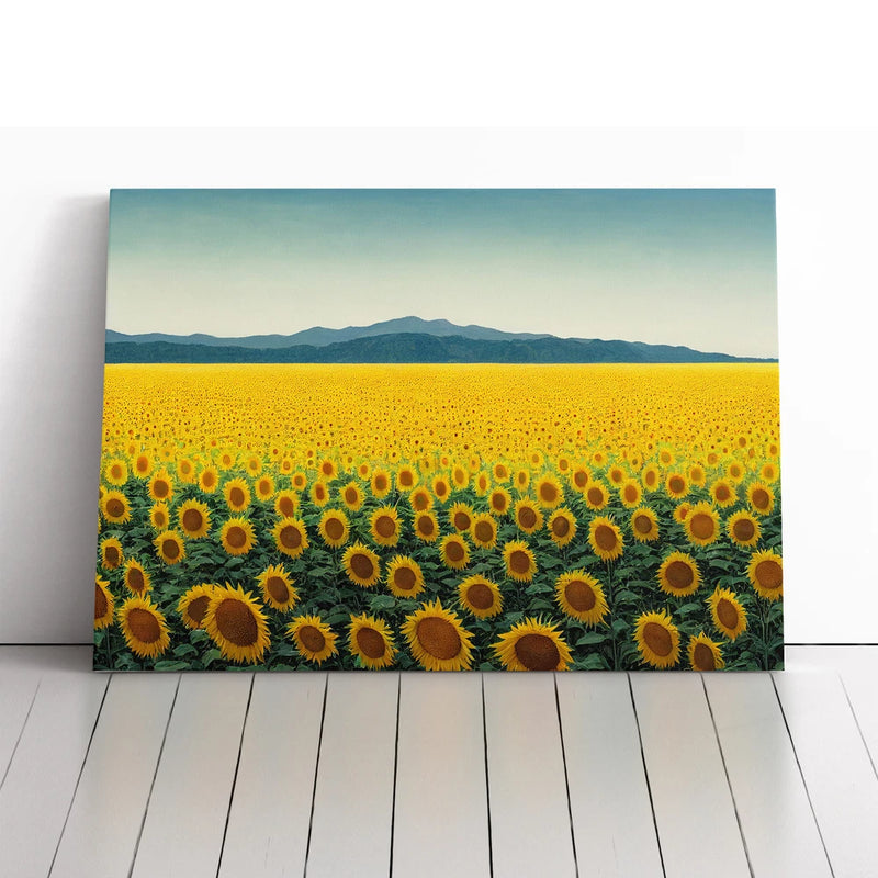 Extraordinary Sunflower Field Canvas Wall Art Print Framed Picture Home Decor Sunflower