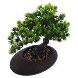Welcoming Pine Artificial Potted Plant Bonsai Tree Desk Decor Green Plant
