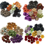 Mixed Halloween Paper Flower Open Roses Lily Peony-buds Scrapbook Card-Making Lily