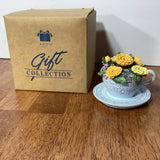 VTG Avon 1998 Flower of the Month January Carnation Teacup Music DoesnÕt Work Carnation