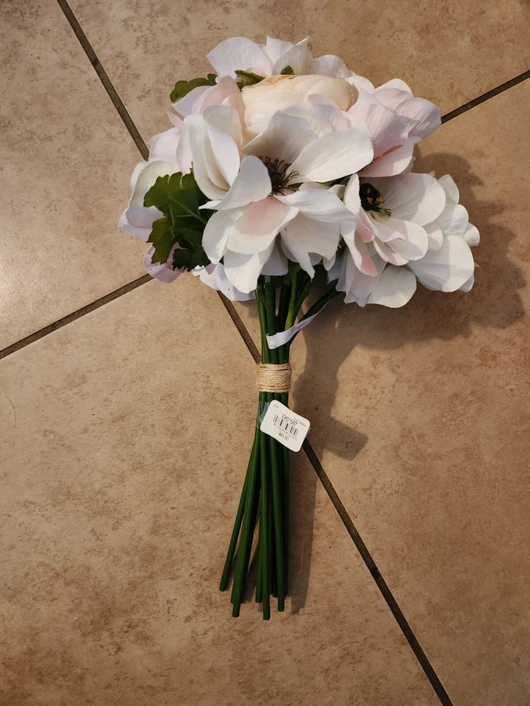 NEW Pottery Barn Monique Lhuillier Faux Anemone & Ranunculus Floral Bundle Ranunculus