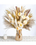 Artificial Rose & Pampas Grass Floral Arrangement Centerpiece 15-17in Pampas Grass