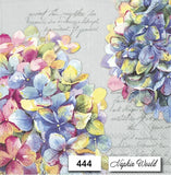 (444) TWO Paper LUNCHEON Decoupage Art Craft Napkins - HYDRANGEA BLOOM BLOSSOMS Hydrangea