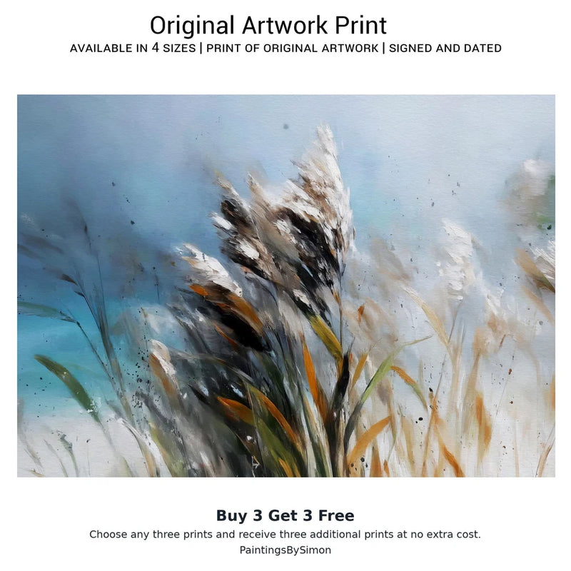 Pampas Grass | Print on Matte Paper | Neutral Botanical Wall Art Pampas Grass
