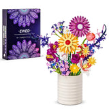EWED Flowers Bouquet Building Set, Gift for Valentine's Day for Her, Faker Fl... Sunflower