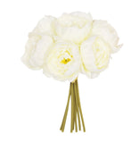 26cm Cream Ivory Peony or Rose x 7 Posy SILK Flower  WEDDING Hydrangea