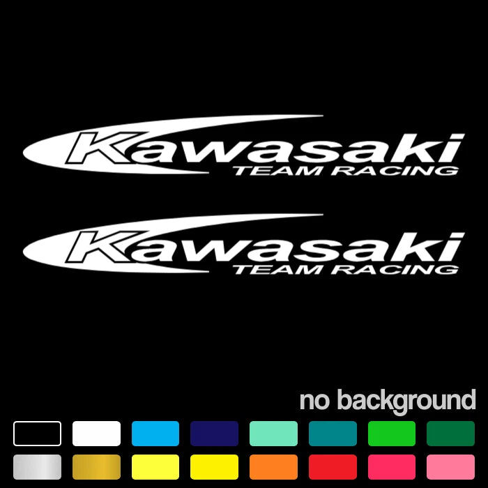 (2) Decal for Kawasaki Team Racing Sport Bike Fairing Vinyl Sticker Graphic Race Roses