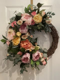 Gorgeous Spring Peony Wreath Artificial Flower Peony