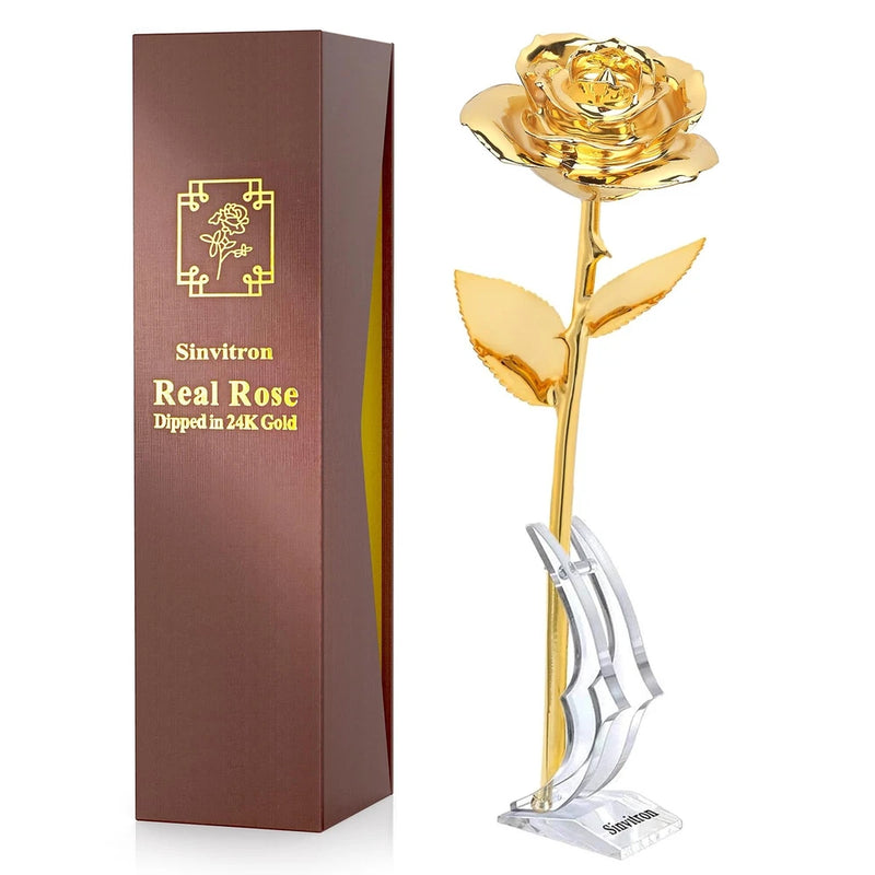 Gold Dipped Rose Real 24K Gold Rose, Hand Dipped of a Kind Golden Roses, Roma... Roses