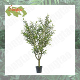 5Ft Tall Artificial Olive Tree Realistic Faux Silk Potted Plant for Home Decor Green Plant