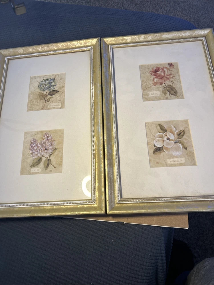 Cracked Linen Panels By Cheri Blum Spring 1997, Rose/Magnolia, Hydrangea/Lilac Hydrangea