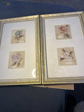 Cracked Linen Panels By Cheri Blum Spring 1997, Rose/Magnolia, Hydrangea/Lilac Hydrangea
