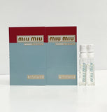 2pc Lot) Miu Miu Women Perfume 1.2ml-0.04oz EDP Spray Sample Vial (C77 EDP