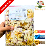 White Lotus Nymphaea ampla Hand Picked Dried Ceylon 100% Organic Flower Herb Tea Lily
