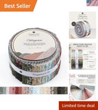 Floral Jelly Roll Fabric Bundle - 40 Soft Cotton Strips for DIY Projects Flowering Plants