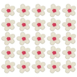 50 Pcs Mini Daisies Flower Sew on Patches, Flower Appliques Patches, Peach Red Daisies