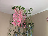 Lot of 4 Artificial Pink Hydrangea Bouquets Faux Floral Home Wedding Decor Hydrangea