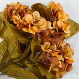 Set of 2 Brown and Green Autumn Artificial Hydrangea 18-1/2" Floral Bushes Green Plant