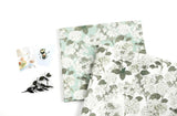 Plane White Hydrangea Flower Patterned Fabric made in Korea by the Half Yard Hydrangea