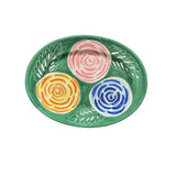 Hand Painted Pier 1 Ranunculus Flower Patterned Serving Dish Ranunculus