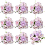 8 Pcs Peony Artificial Flowers Fake Silk Hydrangea Bouquet Elegant Peony Flow... Peony