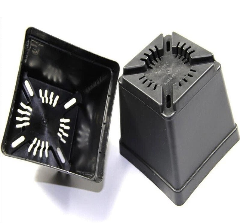 8*7*5 CM Plant Pot Plastic Flower Square Succulent Plant Decor Black Garden 20pc Garden Plants