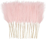 Faux Pampas Grass Decor 50pcs Pink Pampas Grass